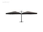 Dubbele hangende parasol Zwart (2 * 300x400cm), Nieuw, Ophalen