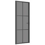 Binnendeur | 76x201,5cm | Donker ESG-Glas | Aluminium |, Nieuw, Minder dan 80 cm, 200 tot 215 cm, Binnendeur