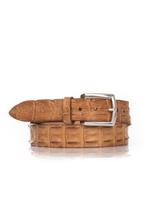 Croco leren riem cognac bruin Aanbieding, Bruin, Verzenden, Echt leder, Riccamente