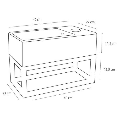 Fonteinset Differnz Force Keramiek en Handoekrek 40x22x11.5, Doe-het-zelf en Verbouw, Sanitair, Ophalen of Verzenden