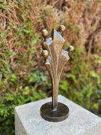 Bronzen familiebeeld 4 personen - Tuinsculptuur - Woonruimte, Nieuw, Abstract beeld, Metaal, Verzenden