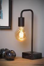 Lucide LORIN Tafellamp 1xE27 - Zwart, Huis en Inrichting, Lampen | Tafellampen, Ophalen of Verzenden, Zo goed als nieuw