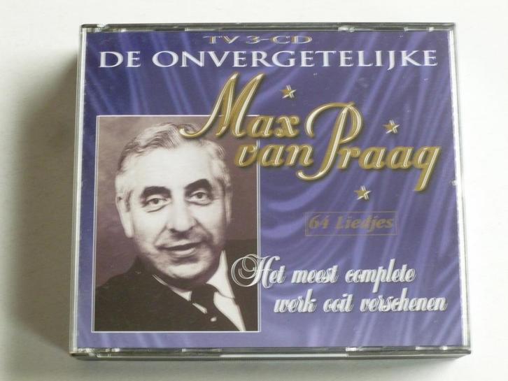 Max van Praag - De Onvergetelijke Max van Praag (3 CD), Cd's en Dvd's, Cd's | Nederlandstalig, Zo goed als nieuw, Verzenden