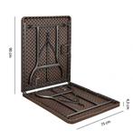 Snel opzetbare opklapbare tafel - 180 cm bruin - met hand..., Ophalen of Verzenden, Nieuw, Metaal