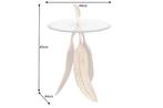 Extravagante bijzettafel FEATHER 65cm goud glazen blad, Huis en Inrichting, Tafels | Sidetables, Ophalen of Verzenden, Nieuw