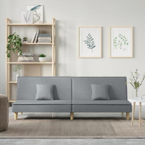 vidaXL Slaapbank stof lichtgrijs, Huis en Inrichting, Banken | Bankstellen, Nieuw, 200 tot 250 cm, Stof, Verzenden