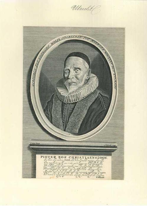 Portrait of Pieter Christiaenszoon Bor, Antiek en Kunst, Kunst | Etsen en Gravures