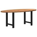 vidaXL Eettafel 200x100x74 cm ovaal massief eikenhout, Huis en Inrichting, Verzenden, Nieuw