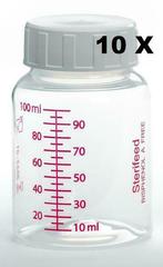 Moedermelk bewaarflesjes 100 ml p/stuk 10 voor € 13.50, Ophalen, Nieuw, Borstkolf
