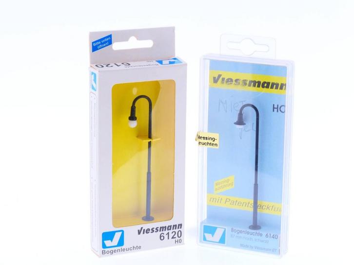 Schaal H0 Viessmann 6120 6140 gebogen lantaarnpalen #1823, Hobby en Vrije tijd, Modeltreinen | H0, Brug, Tunnel of Gebouw, Zo goed als nieuw