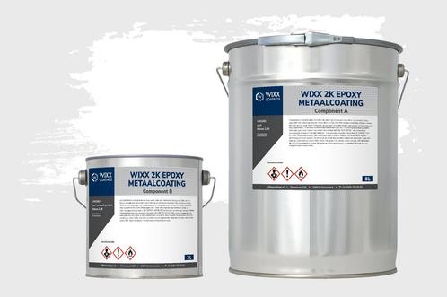 Wixx 2K Epoxy Metaalcoating Wit 5L, Doe-het-zelf en Verbouw, Verf, Beits en Lak, Verf, Wit, Nieuw, Minder dan 5 liter, Verzenden