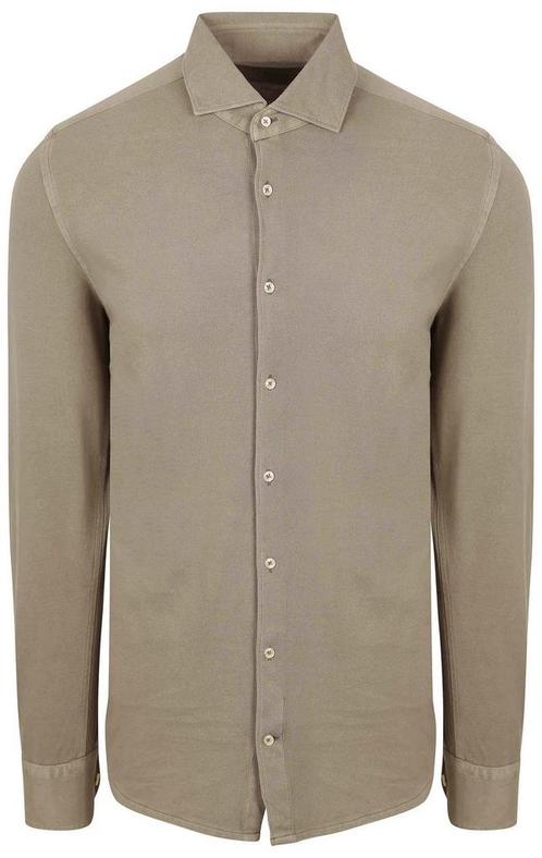 Suitable Piqué Overhemd Taupe maat XL Heren, Kleding | Heren, Overhemden, Overige kleuren, Nieuw, Verzenden