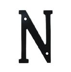 Letter N Klein IJzer zwart 75 mm, Verzenden, Nieuw