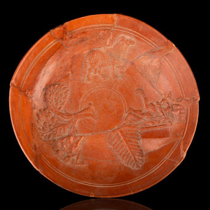 Oud-Romeins, Noord-Afrikaans Rode slipware kom met de, Antiek en Kunst, Antiek | Overige Antiek