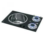 Can Kookplaat 2-Pits met Spoelbak Rechts PV1360 Crystal, Ophalen of Verzenden, Nieuw