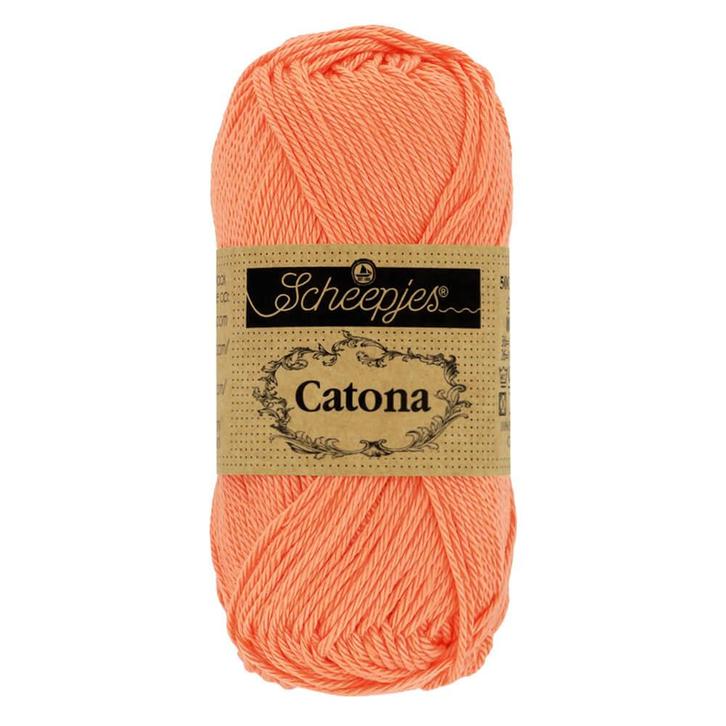 Scheepjes Catona 25g - 410 Rich Coral, Hobby en Vrije tijd, Breien en Haken, Breien of Haken, Nieuw, Wol of Garen, Ophalen of Verzenden