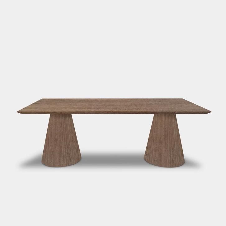 Tafel Rechthoekig Eikenhout  Kegelpoot  200x100, Huis en Inrichting, Tafels | Eettafels