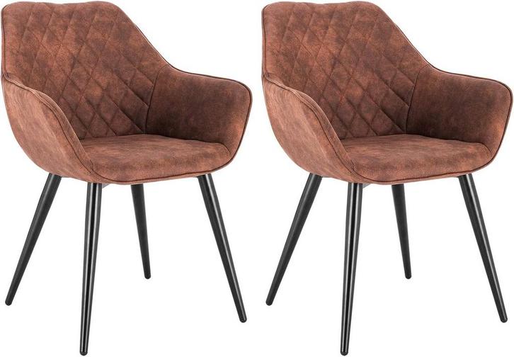 2x eetkamerstoel / keukenstoel / kuipstoel - stoffen, Huis en Inrichting, Stoelen, Verzenden