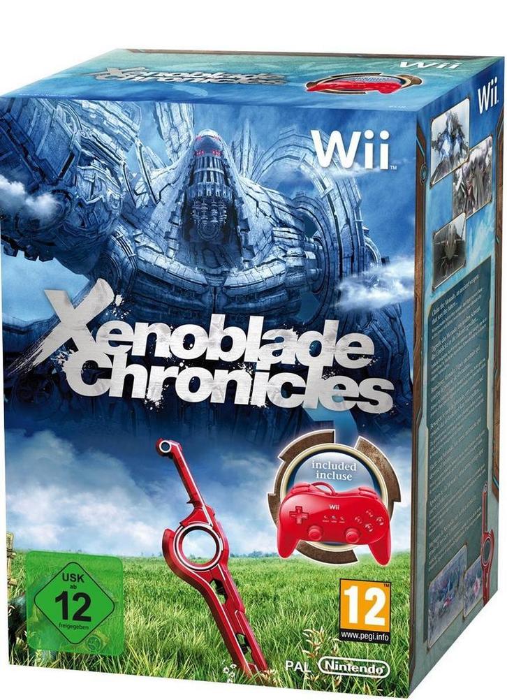 Xenoblade Chronicles + Red Classic Controller (Nintendo Wii), Spelcomputers en Games, Games | Nintendo Wii, Gebruikt, Vanaf 7 jaar