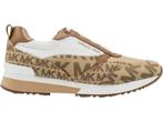 Michael Kors Allie - Sneaker - Bruin logo print - Beige, Kleding | Dames, Verzenden, Zo goed als nieuw