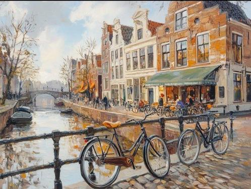Irina Collins (XX) - Stroll Through Canals • NO Reserve, Antiek en Kunst, Kunst | Schilderijen | Modern