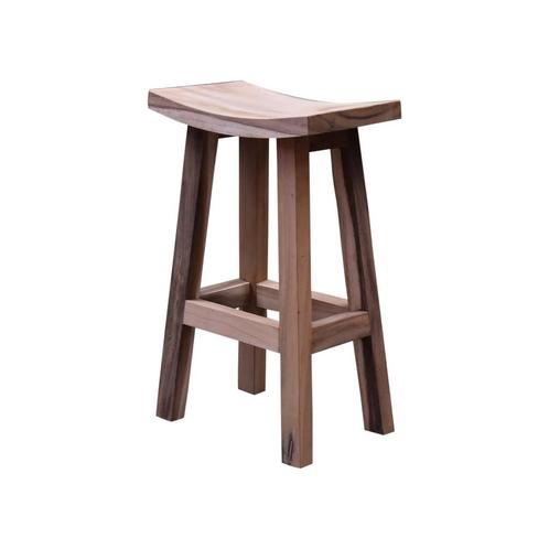 Boomstam barstoel holle zitting 50x30x75, Tuin en Terras, Tuinstoelen, Nieuw, Ophalen of Verzenden