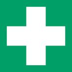 Pictogram bordje EHBO, 150 x 150 mm, groen - Groen -, Verzenden