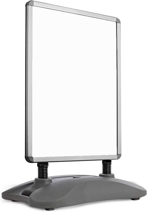 Reclamebord /  klantenstopper - zilvergrijs, Zakelijke goederen, Horeca | Meubilair en Inrichting, Verzenden