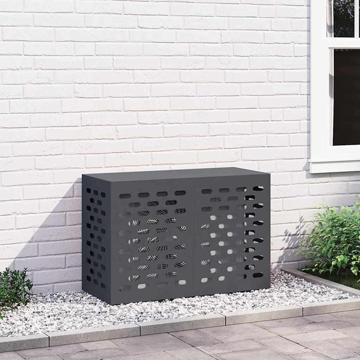 vidaXL Airconditioner hoes Antraciet 90 x 40 x 60 cm Staal, Witgoed en Apparatuur, Airco's, Nieuw, Verzenden