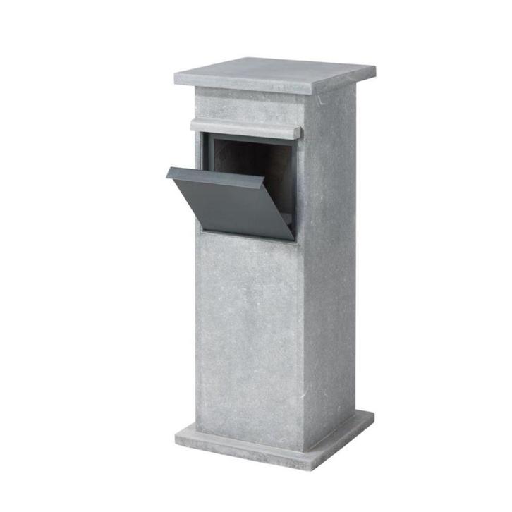 De Witte KB035 pakketbrievenbus - Belgisch blauwe hardsteen, Tuin en Terras, Brievenbussen, Nieuw, Verzenden