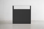 Zwarte toonbank met vitrineglas 100 cm breed C-PEK-004.BLACK