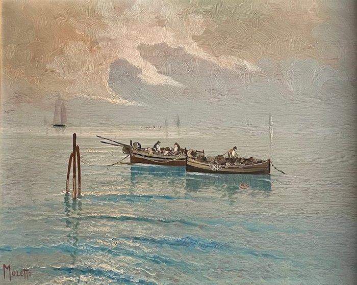 Italiaanse school (XX) - Marina, Antiek en Kunst, Kunst | Schilderijen | Klassiek