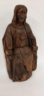sculptuur, Cristo con Sacro Cuore - 43 cm - Hout