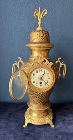 Pendule - Brons, Glas - 1900-1910 - Vaasklok, Antiek en Kunst, Antiek | Klokken
