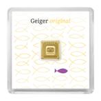 1 gram Geiger goudbaar (met certificaat) Ichthus-Vis, Postzegels en Munten, Edelmetalen en Baren, Goud, Verzenden
