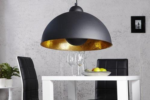 industrieele design hanglamp STUDIO 55cm zwart bladgoud look, Huis en Inrichting, Lampen | Hanglampen, Ophalen of Verzenden