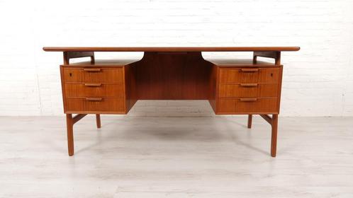 Vintage bureau | Omann Jun | Deens | Teak, Huis en Inrichting, Bureaus, Bureau, Zo goed als nieuw, Ophalen of Verzenden