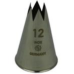 Spuitmondje gekarteld 6 Tands RVS 12mm, Verzenden, Nieuw