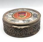 Doos - Poudrier - zilveren metaal, Antiek en Kunst, Curiosa en Brocante