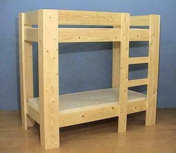 UNIEK houten STAPELBED op PEUTERFORMAAT 70x150cm beschikbaar voor biedingen