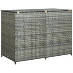 vidaXL Containerberging dubbel 148x77x111 cm poly rattan, Verzenden, Nieuw