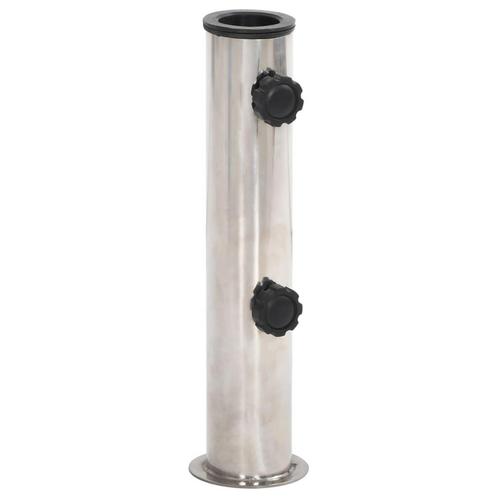 vidaXL Parasolvoet voor Ø38/48 mm stok staal zilverkleurig, Tuin en Terras, Parasols, Parasolvoet, Nieuw, Verzenden