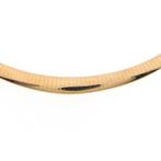 Gouden omega schakel collier | 42,5 cm (omegaschakel), Sieraden, Tassen en Uiterlijk, Kettingen, Ophalen of Verzenden, Gebruikt