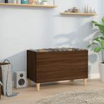 vidaXL Platenkast 74,5x38x48 cm bewerkt hout bruin, Huis en Inrichting, Woonaccessoires | Cd- en Dvd-rekken, Verzenden, Nieuw