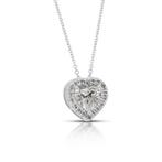 Ketting met hanger - 18 karaat Witgoud - 1.21ct. tw. Diamant