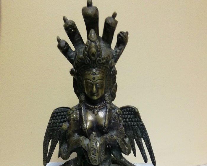 Beeld, Naga Kanya - 22 cm - Brons, Antiek en Kunst, Kunst | Niet-Westerse kunst