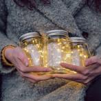 Solar Jar Light - Vuurvliegjes - Set van 3 (tuinverlichting), Zonne-energie, Verzenden, Minder dan 50 watt, Nieuw