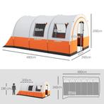 TRUUSK Tunnel Tent, Campingtent Voor 6 Personen, Met 2 Kamer, Verzenden, Nieuw