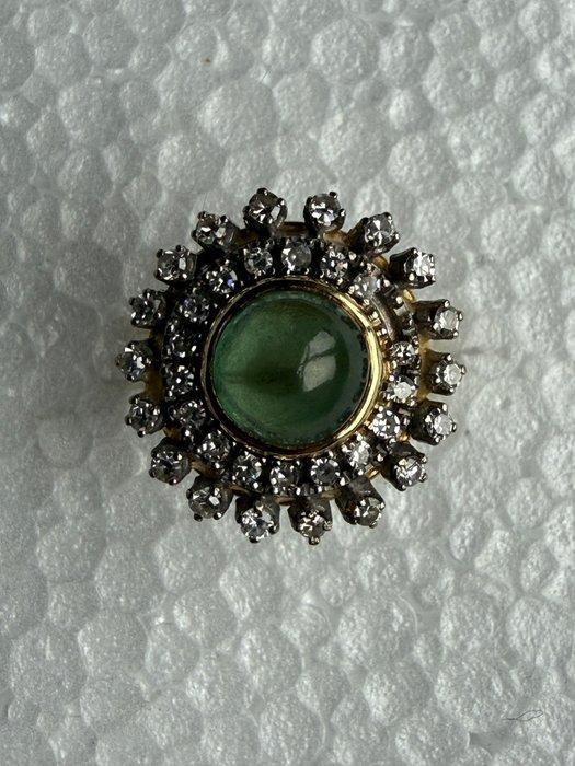 Ring - 14 karaat Geel goud - 1.00ct. tw. Toermalijn -, Sieraden, Tassen en Uiterlijk, Ringen