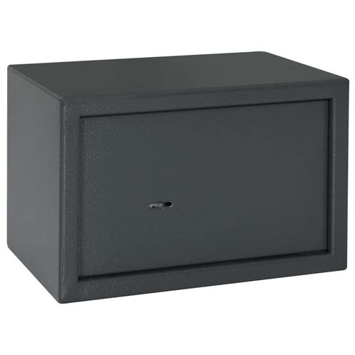 vidaXL Kluis met Sleutelvergrendeling Donkergrijs 20x31x20, Huis en Inrichting, Brandblussers en Brandkasten, Nieuw, Verzenden